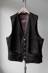 ”AMERICANOS” Vintage Suede Leather Waistcoat Vest 復古真皮麂皮馬甲背心