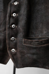 ”AMERICANOS” Vintage Suede Leather Waistcoat Vest 復古真皮麂皮馬甲背心