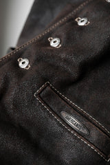 ”AMERICANOS” Vintage Suede Leather Waistcoat Vest 復古真皮麂皮馬甲背心