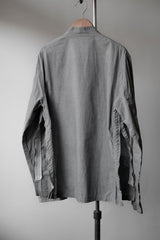 John Undercover 16S/S Side Zip Chinese Shirt Side Zip Stand Collar Chinese Knot Tang Suit Shirt