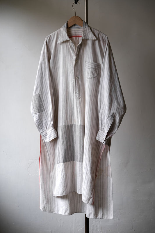 French Vintage Patchwork Smock Pullover Shirt French vintage patchwork striped long smock (products are available at Anemone Studio)