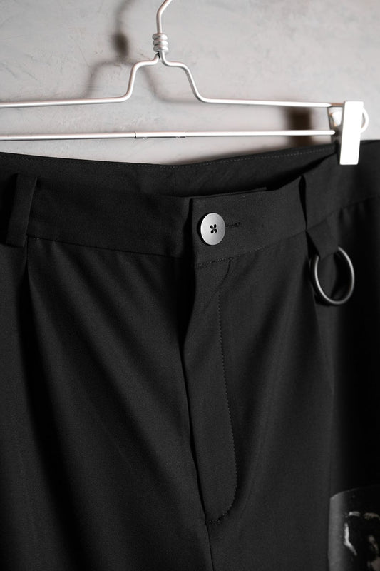 Necessity Sense 17A/W プリントワイドレッグパンツ 台湾デザイナーブランド ホットスタンプパッチ ワイドレッグスーツパンツ