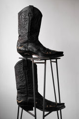 ”SENDRA” Vintage Cowboy Western Boots 復古雕花牛仔西部靴 蛇紋點綴