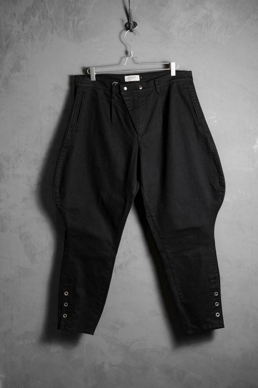 OVKLAB 18A/W ブラックデニム アーミーブリーチーズ 台湾ストリートブランド ブラックデニム ドイツ軍ブリーチーズ
