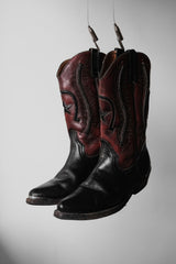”LOBLAN” Vintage 2-Tone Cowboy Western Boots 復古雙色雕花牛仔西部靴