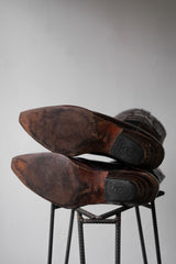 ”SENDRA” Vintage Burgundy Leather Cowboy Western Boots 復古勃艮第酒紅雕花牛仔西部靴