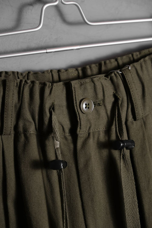 S'YTE Yohji Yamamoto コットンツイル ミリタリーバルーンパンツ ワイドカット ドローストリングショーツ