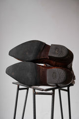 ”SANCHO” Vintage Leather Cowboy Western Boots 復古焦糖色雕花牛仔西部靴