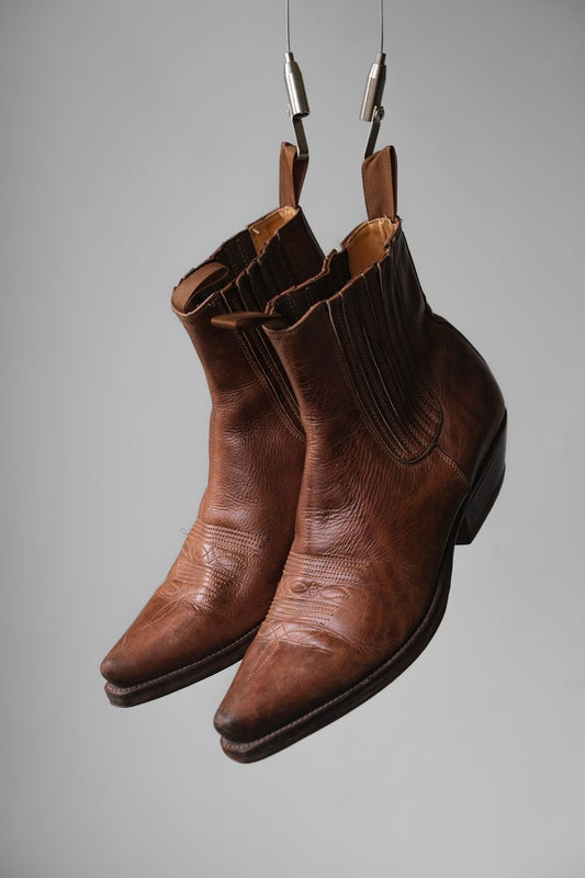 ”Tony Mora” Vintage Cowboy Chelsea Boots 復古焦糖色牛仔切爾西靴