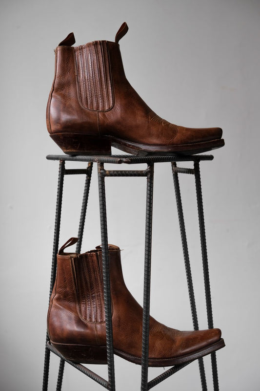 ”Tony Mora” Vintage Cowboy Chelsea Boots 復古焦糖色牛仔切爾西靴