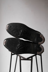 Vintage Black Leather Ankle Zip Boots 復古黑皮革拉鏈踝靴
