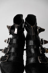 ”PINKO” Buckle Strap Leather Ankle Zip Boots 義大利女裝品牌 金屬皮帶拉鏈踝靴