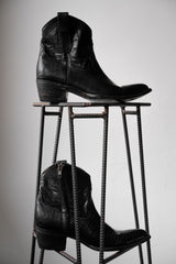 Vintage Leather Cowboy Zip Boots 復古雕花牛仔拉鏈西部靴
