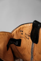 Vintage Leather Cowboy Zip Boots 復古雕花牛仔拉鏈西部靴