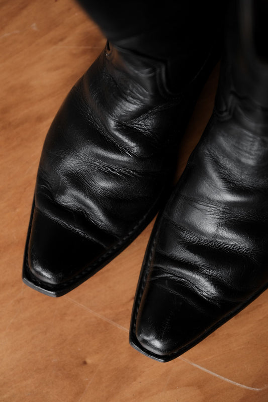 Unknown Brand Leather Cowboy Western Boots復古牛仔西部靴