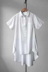 SACAI Short Sleeve Tunic Shirt 日本設計師品牌 前短後長洋裝襯衫