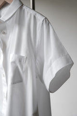 SACAI Short Sleeve Tunic Shirt 日本設計師品牌 前短後長洋裝襯衫