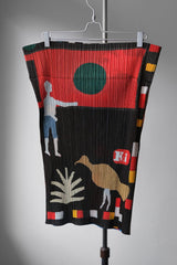 PLEATS PLEASE ISSEY MIYAKE 1999s Animal Print Pleated Cut &Sew 三宅一生副線 動物印花皺摺背心