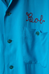 1950’s “King Louie” Vintage Rayon Gabardine Shirt 50年代古著人造絲華達呢保齡球襯衫