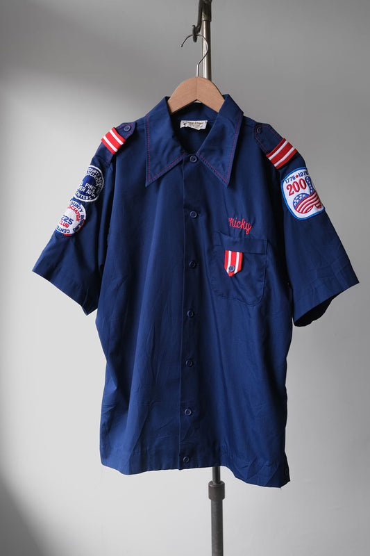 1970’s “King Louie” Vintage Embroidered Patch Bowling Shirt 70年代古著 刺繡布章保齡球襯衫