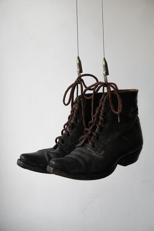 ”Tony Mora” Leather Cowboy Boots 深棕色牛仔皮靴