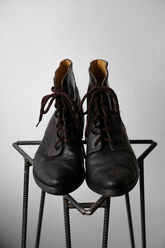 ”Tony Mora” Leather Cowboy Boots 深棕色牛仔皮靴