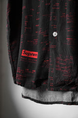 Supreme F/W20 Receipts Rayon S/S Shirt&nbsp;Black 滿版收據印花人造絲襯衫