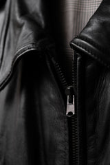 Number (N)ine 05S/S Leather Sleeveless Long Rider Vest Takahiro Miyashita Long Leather Motorcycle Vest riri zipper