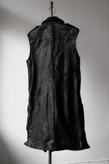 Number (N)ine 05S/S Leather Sleeveless Long Rider Vest Takahiro Miyashita Long Leather Motorcycle Vest riri zipper