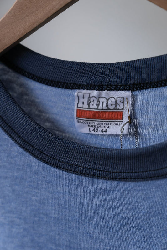 Hanes 1980’s Vintage Ringer Tee 古著印花滾邊短踢 美國製