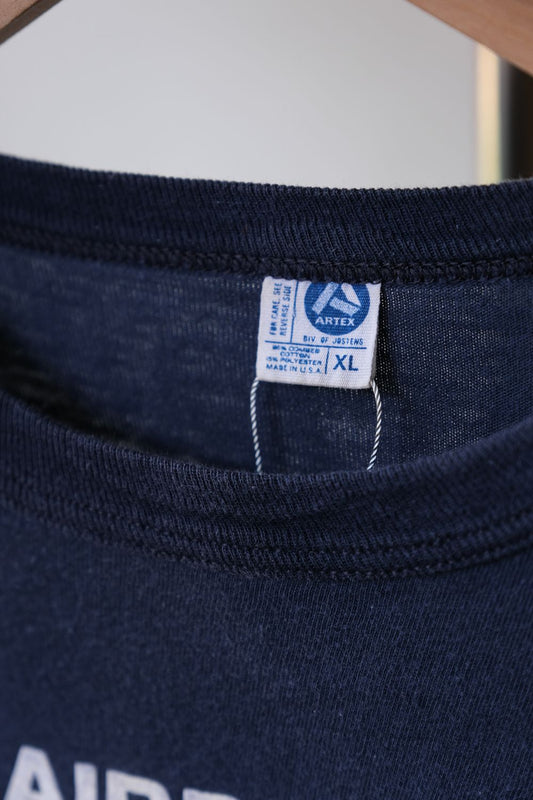 1980’s Vintage Airborne Death From Above Tee 古著拉克蘭袖印花短踢 美國製