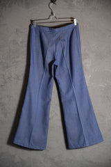 Vintage 70~90’s Denim Flared Pants 古著薄丹寧喇叭褲 面料略帶光澤