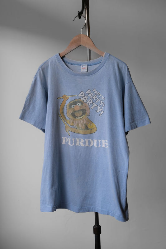 Champion 1980’s Vintage The Muppets PURDUE Tee 普渡大學 布偶秀印花 古著短踢 美國製