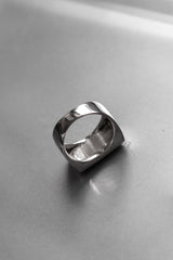 Modern Geometry Wood Inlay 925 Sterling Silver Ring 現代幾何木鑲925純銀戒