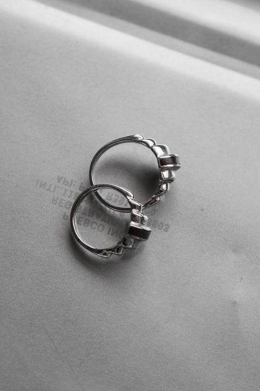 Layered Ripple 925 Sterling Silver Ring 層疊波紋925純銀戒