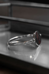 Mixed Panel 925 Sterling Silver Wood Bracelet 木皮拼接橢圓面板925純銀手環
