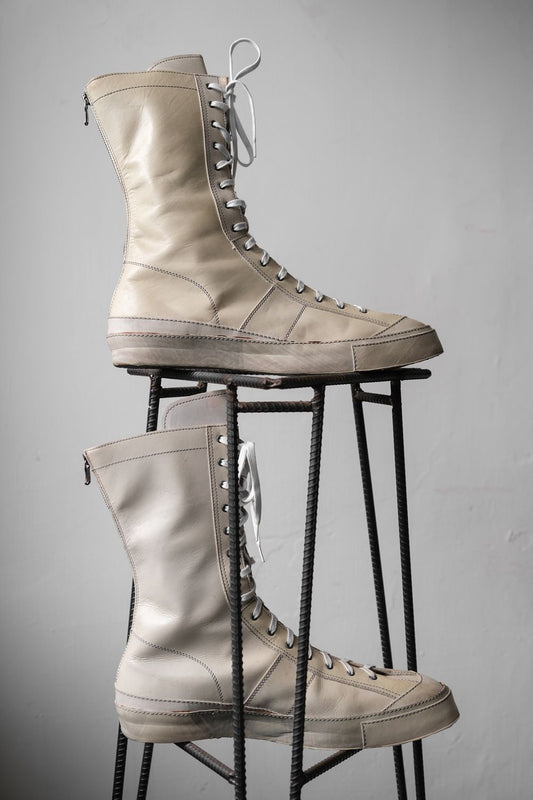 The Viridi-Anne Leather Lace-up Zip Boxing Boots 日本先鋒設計師品牌 皮革後拉鏈綁帶拳擊靴