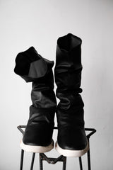 Rick Owens × Hood Rubber Company 18SS Dirt Grafton Sock Boots 高筒彈性皮革運動靴