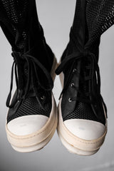 Rick Owens DRKSHDW Mesh Ramones High-Top Sneakers with Zipper 網眼拉鍊高筒休閒鞋