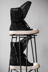 Rick Owens DRKSHDW Mesh Ramones High-Top Sneakers with Zipper 網眼拉鍊高筒休閒鞋