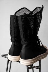 Rick Owens DRKSHDW Mesh Ramones High-Top Sneakers with Zipper 網眼拉鍊高筒休閒鞋