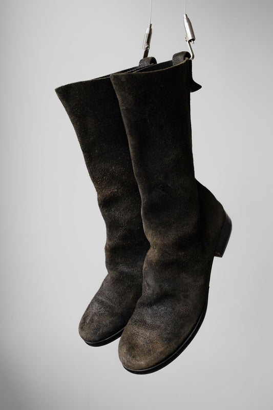 NORIEI Oiled Tanned Suede Leather Boots 日本鞋履設計師品牌 植鞣革絨面麂皮長靴