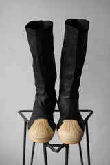 Rick Owens × Adidas 2015SS Superstar Leather Sock Boots 愛迪達聯名款 貝殼頭牛皮襪套高筒靴