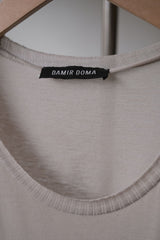 DAMIR DOMA Cotton / Cashmere Long Tank Top 法國設計師品牌 喀什米爾棉混紡 長版開叉背心 米色