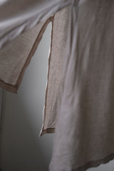 DAMIR DOMA Cotton / Cashmere Long Tank Top 法國設計師品牌 喀什米爾棉混紡 長版開叉背心 米色