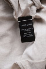 DAMIR DOMA Cotton / Cashmere Long Tank Top 法國設計師品牌 喀什米爾棉混紡 長版開叉背心 米色