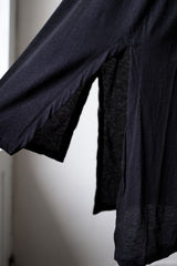 DAMIR DOMA Cotton / Cashmere Long Tank Top 法國設計師品牌 喀什米爾棉混紡 長版開叉背心 深藍