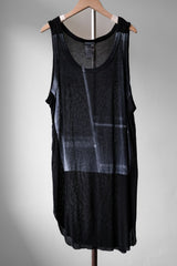 Ann Demuelemeester Rayon Printed Tank Top 人造絲混紡印花長版背心