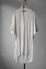 JULIUS 13SS Silknep Rib Tee 蝙蝠袖螺紋針織長版T