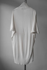 JULIUS 13SS Silknep Rib Tee 蝙蝠袖螺紋針織長版T